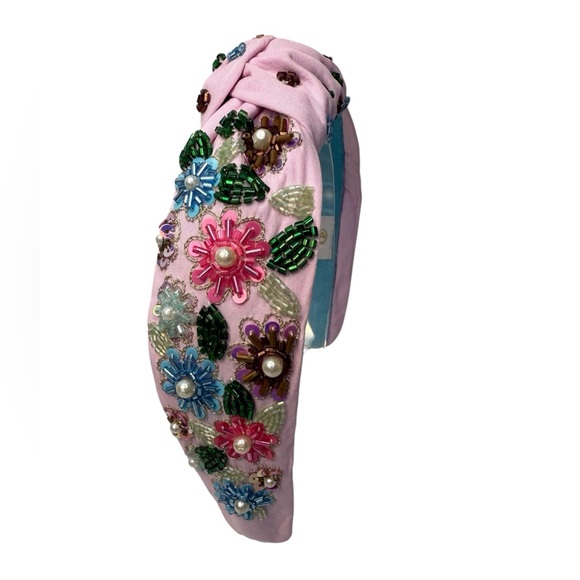 274. The Spring Flowers Beaded Headband - Picture 2 of 4